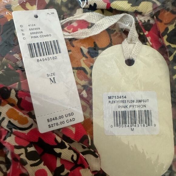 Anthropologie x Plenty by Tracy Reese Free Flow Jumpsuit Pink Python - Picture 4 of 6